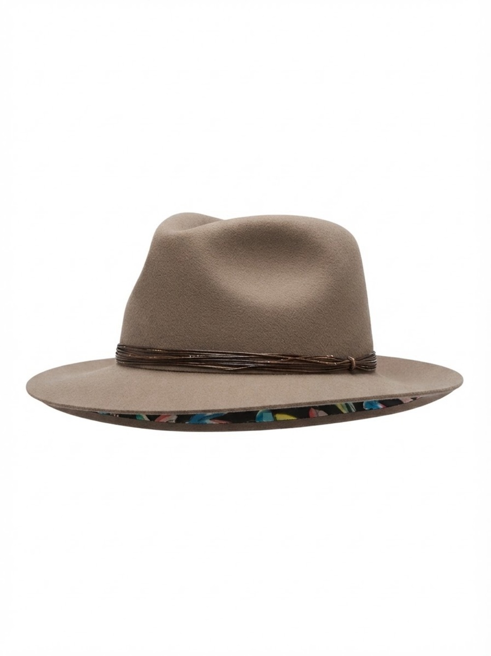 Christys Crown Collection Tony Merenda Wool Fedora Hat Bird Print Lining Boho
